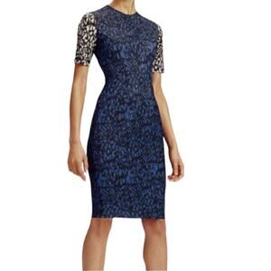 YIGAL AZROUEL Mixed Lace Floral Meadows Sheath Dress | 4
